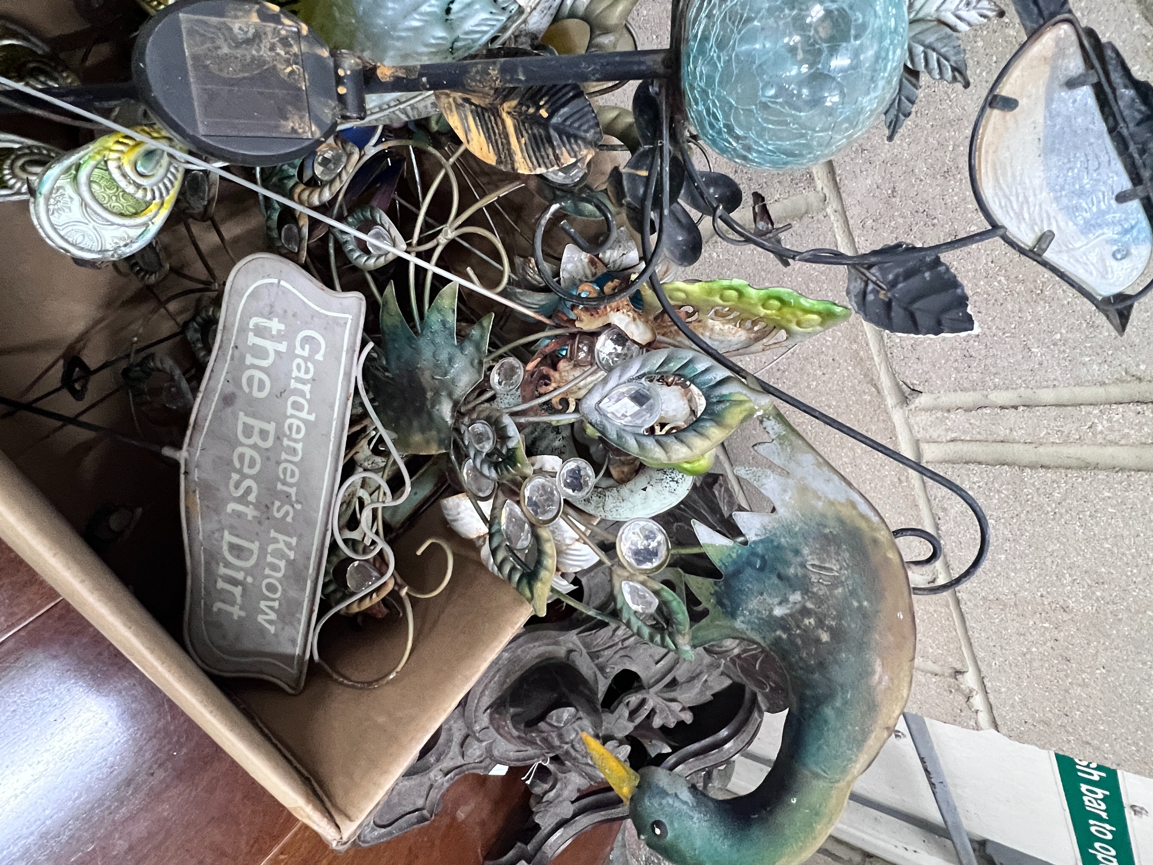 A quantity of assorted garden ornaments